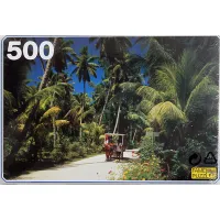 Puzzel Palmbomen, koe met trekkar